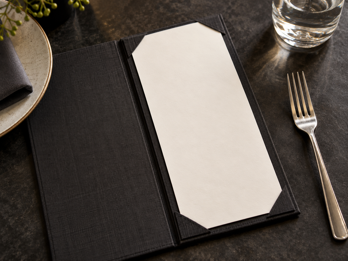 Inside the menu: restaurant QR display concept